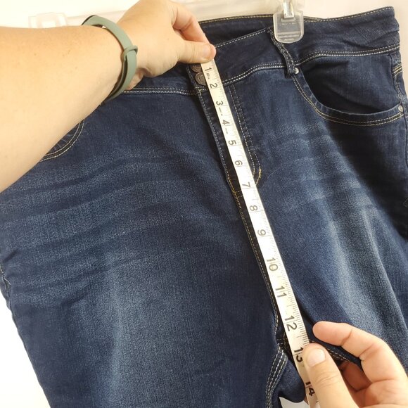 Angels Forever Young Womens Sz 18W Dark Blue Wash Skinny Jeans - Picture 11 of 12